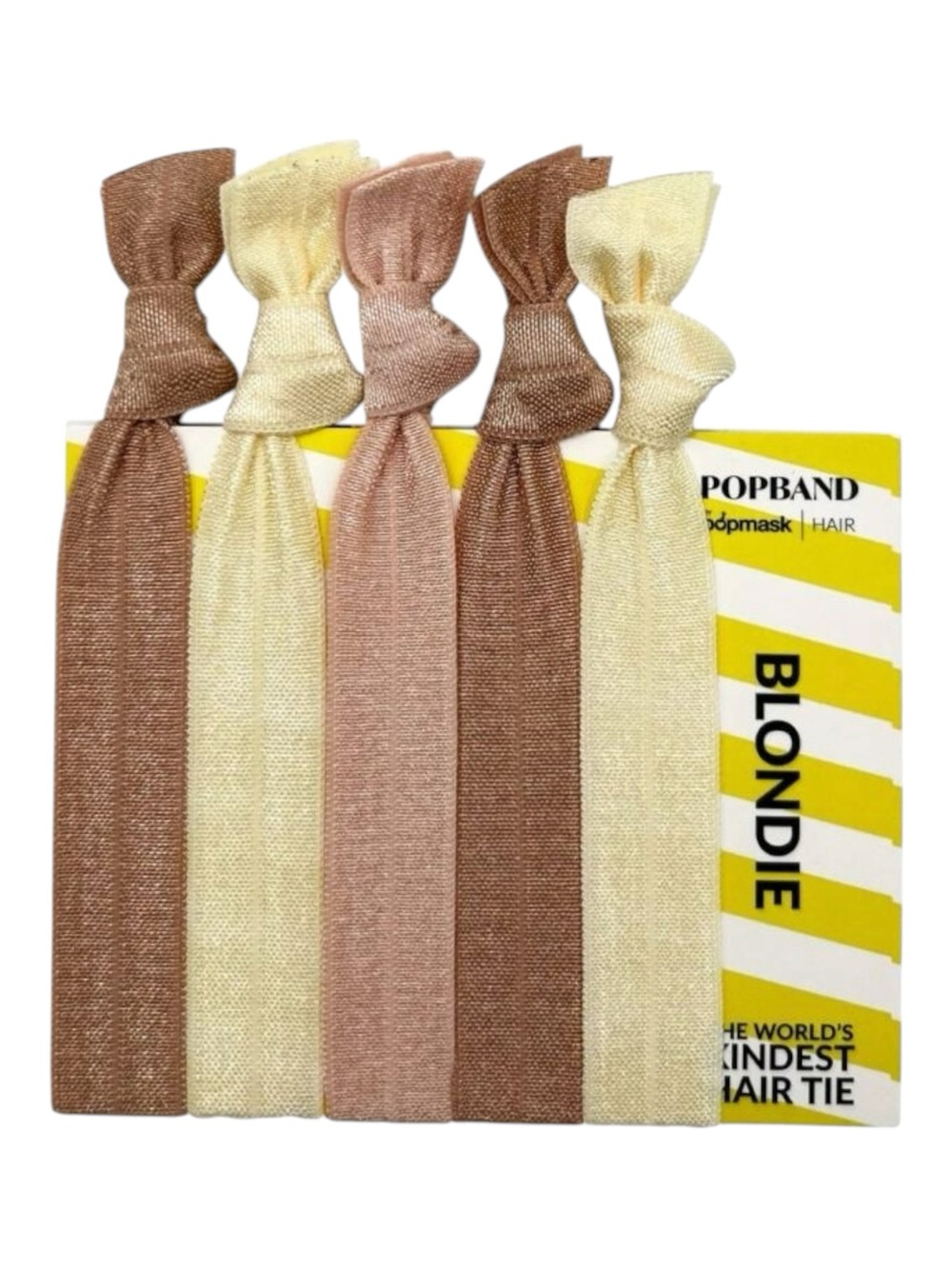 POPMASK Blondie Popband Anti-Snag Hair Ties for Light Bright Lighter Blonde Hair